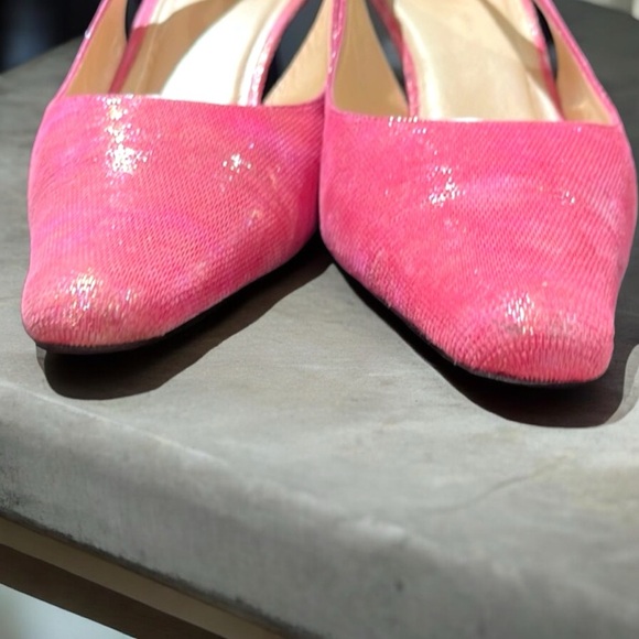 Paul Melian Made in Spain Women’s Cleo Fuchsia Leather Closed Toe Slingback Heel - Picture 13 of 16